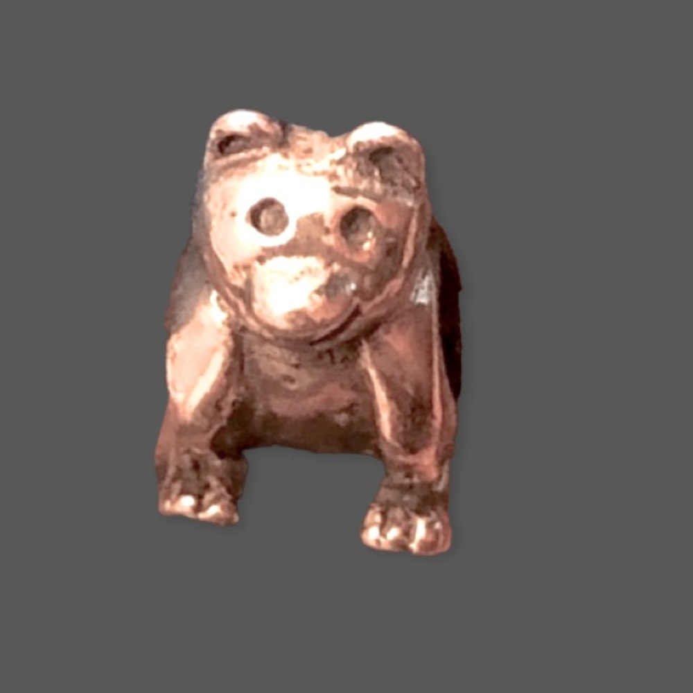 Teddy bear charm fits Pandora sterling silver